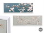 Giftdecor Cuadro Lienzo Marco Blanco Rama Almendro Surtidos 90x30x3 cm (Set de 2)
