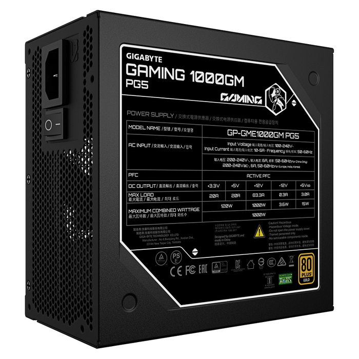 Gigabyte GP-GME1000GM PG5 1000W ATX 80 PLUS Gold