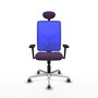 PIQUERAS Y CRESPO Silla de oficina Motilla con mecanismo Sincro, Morado y Azul