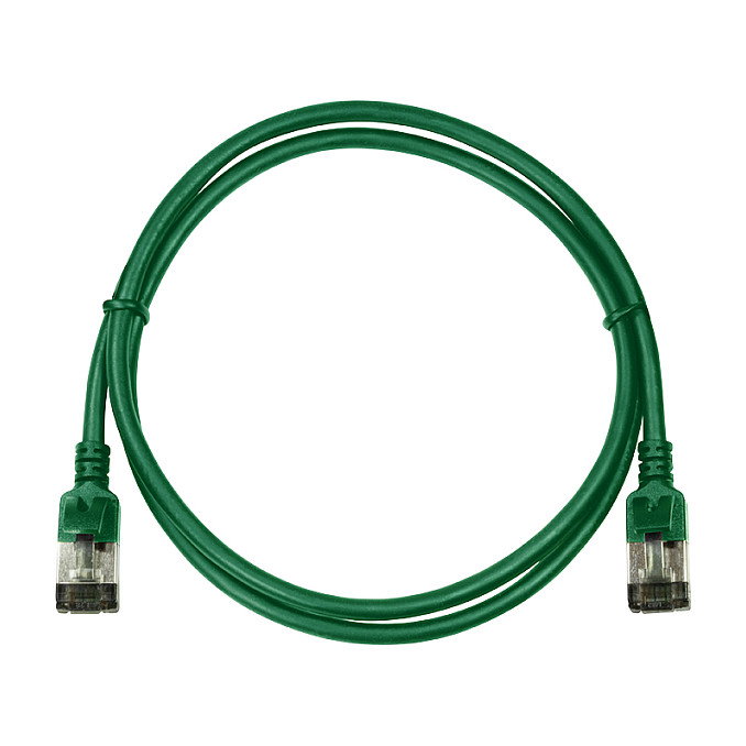 LogiLink Cable de parcheo Cat.6A TPE SlimLine verde 2,0m LogiLink Cable de parcheo Cat.6A TPE SlimLine verde 2,0m