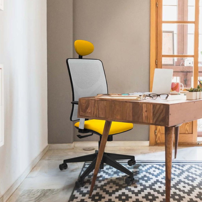 PIQUERAS Y CRESPO Silla de oficina Motilla con mecanismo Sincro Negro y Blanco PIQUERAS Y CRESPO Silla de oficina Motilla con mecanismo Sincro Negro y Blanco
