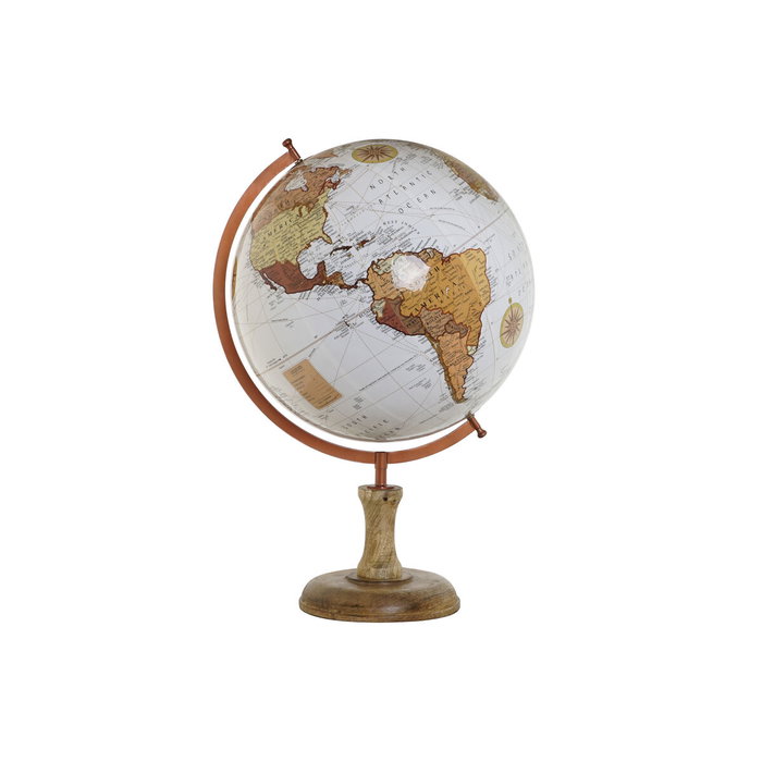 DKD Home Decor Globo Terráqueo de PVC y Mango Marrón 45x45x68 cm DKD Home Decor Globo Terráqueo de PVC y Mango Marrón 45x45x68 cm