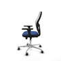PIQUERAS Y CRESPO Silla de oficina Jorquera con mecanismo Sincro/Traslack, Azul marino y Blanco
