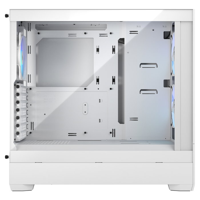 Fractal Design Pop Air Torre PC Blanco ATX con Ventana Lateral RGB, 3 Ventiladores Incluidos (2x120mm Frontal, 1x120mm Trasero), Vidrio Templado, Gestión de Cables, 7 Ranuras