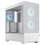 Fractal Design Pop Air Torre PC Blanco ATX con Ventana Lateral RGB, 3 Ventiladores Incluidos (2x120mm Frontal, 1x120mm Trasero), Vidrio Templado, Gestión de Cables, 7 Ranuras