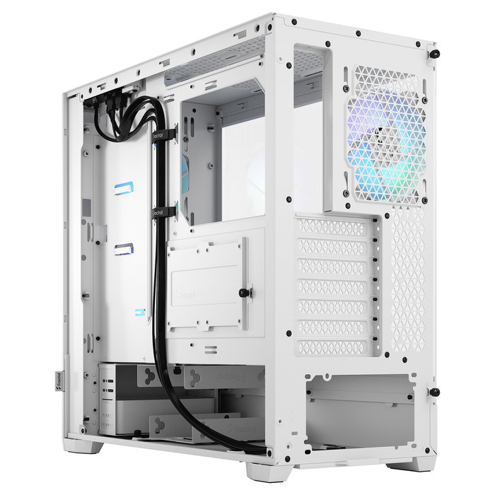 Fractal Design Pop Air Torre PC Blanco ATX con Ventana Lateral RGB, 3 Ventiladores Incluidos (2x120mm Frontal, 1x120mm Trasero), Vidrio Templado, Gestión de Cables, 7 Ranuras