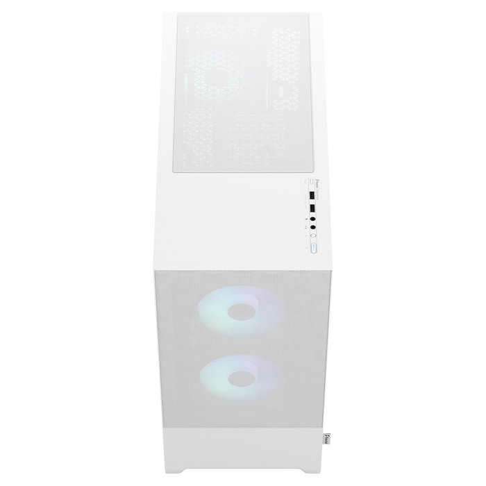 Fractal Design Pop Air Torre PC Blanco ATX con Ventana Lateral RGB, 3 Ventiladores Incluidos (2x120mm Frontal, 1x120mm Trasero), Vidrio Templado, Gestión de Cables, 7 Ranuras