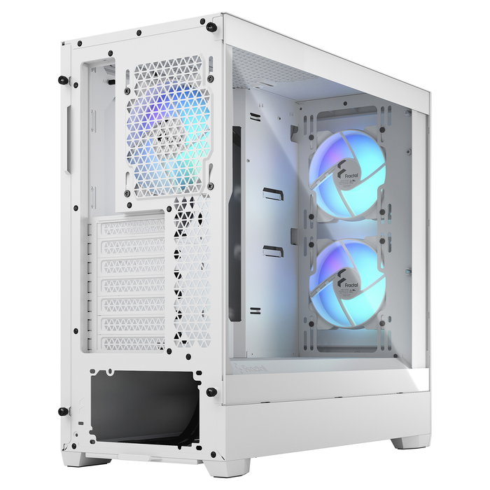 Fractal Design Pop Air Torre PC Blanco ATX con Ventana Lateral RGB, 3 Ventiladores Incluidos (2x120mm Frontal, 1x120mm Trasero), Vidrio Templado, Gestión de Cables, 7 Ranuras