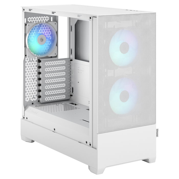 Fractal Design Pop Air Torre PC Blanco ATX con Ventana Lateral RGB, 3 Ventiladores Incluidos (2x120mm Frontal, 1x120mm Trasero), Vidrio Templado, Gestión de Cables, 7 Ranuras