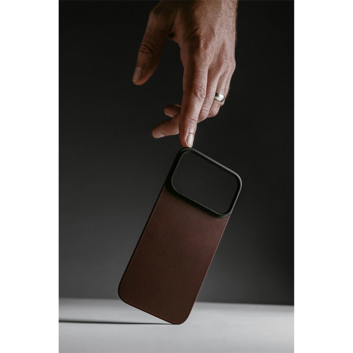 Nomad Mag Leather Back MagSafe para iPhone 17 Pro Max, Rustic Brown Nomad Mag Leather Back MagSafe para iPhone 17 Pro Max, Rustic Brown