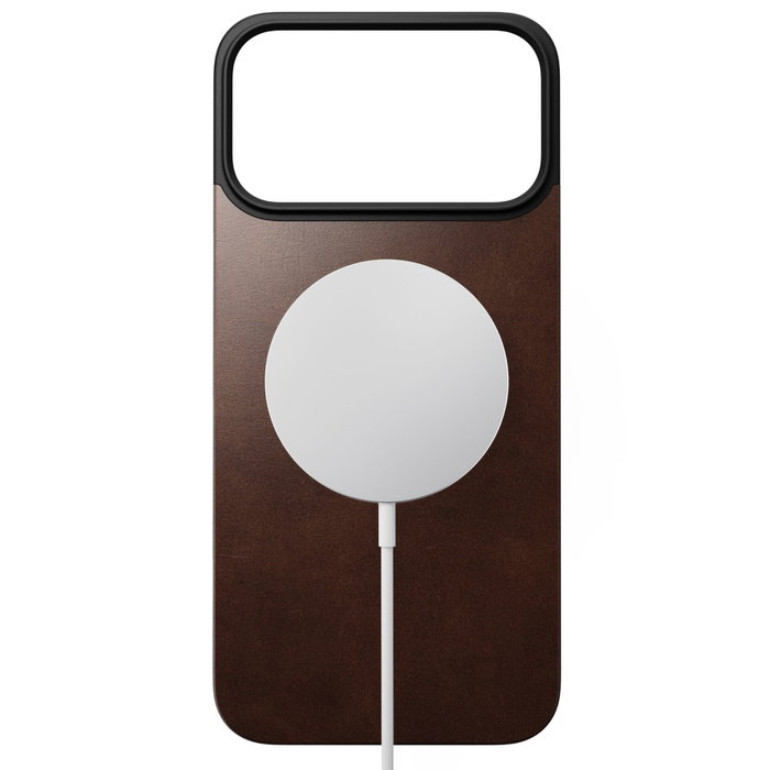 Nomad Mag Leather Back MagSafe para iPhone 17 Pro Max, Rustic Brown Nomad Mag Leather Back MagSafe para iPhone 17 Pro Max, Rustic Brown