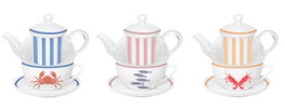DKD Home Decor Set de 3 Teteras de Cristal Aiguablava Multicolor