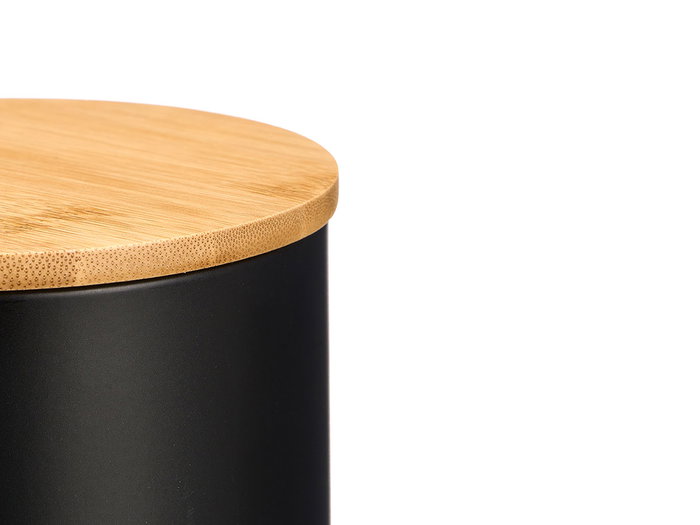 Kinvara Tarro Alto Espagueti Negro Metal y Bambu 12 x 28.8 x 12 cm (Set de 12)