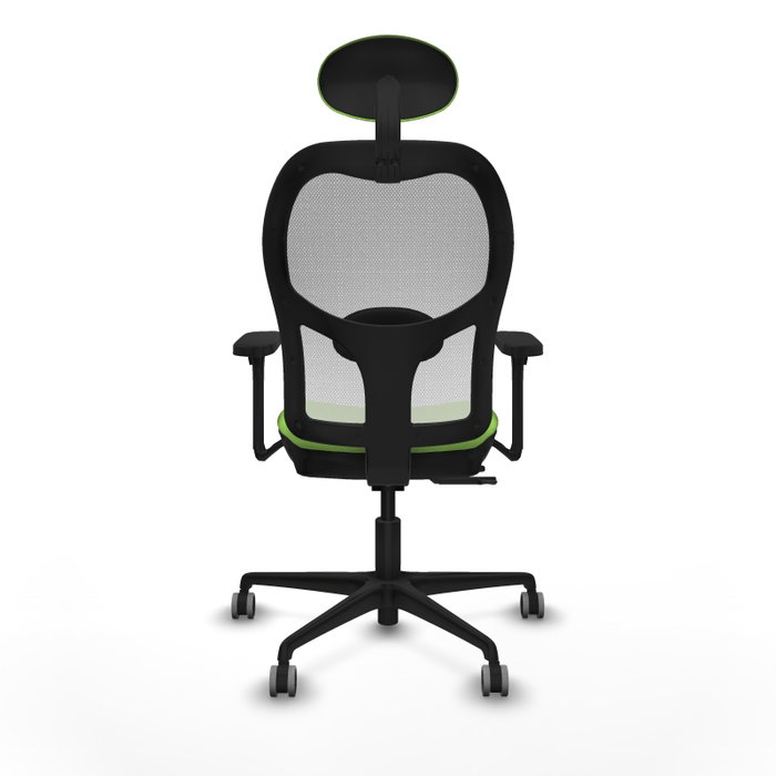 PIQUERAS Y CRESPO Silla de oficina Jorquera con mecanismo Sincro/Traslack, Pistacho y Blanco
