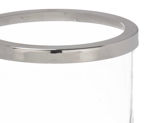 Giftdecor Portavela Copa Cilindro Plateada 12.5x25x12.5 cm (Set de 6)