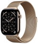 Apple Watch Series 11 GPS + Cellular 46 mm Caja Titanio Dorado Pulsera Milanese Loop Dorado M/L