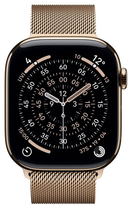 Apple Watch Series 11 GPS + Cellular 46 mm Caja Titanio Dorado Pulsera Milanese Loop Dorado M/L