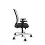 PIQUERAS Y CRESPO Silla de oficina Haches con mecanismo Sincro/Traslack, Negro y Blanco