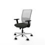 PIQUERAS Y CRESPO Silla de oficina Haches con mecanismo Sincro/Traslack, Negro y Blanco