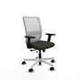 PIQUERAS Y CRESPO Silla de oficina Haches con mecanismo Sincro/Traslack, Negro y Blanco