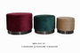 DKD Home Decor Set de 3 Reposapiés de Terciopelo Multicolor
