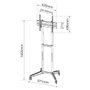 Holmios Soporte de pie con ruedas para TV 37-70 pulgadas Negro