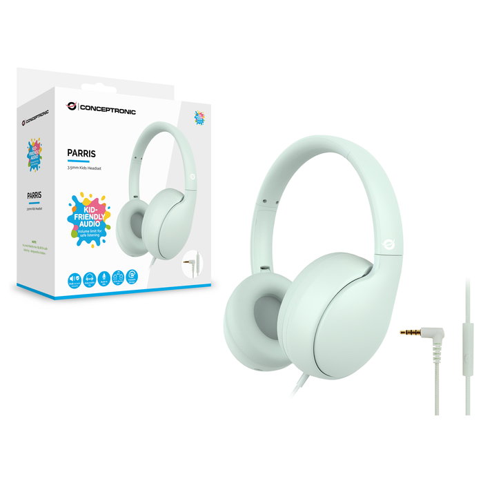 Conceptronic PARRIS04GT Auriculares Infantiles Verde Claro