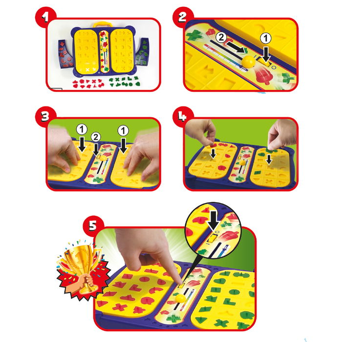 Tachan Geometrix Juego de mesa de agilidad, precisión y velocidad para 2 personas. Recomendado para mayores de 3 años.