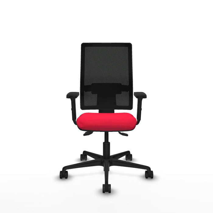 PIQUERAS Y CRESPO Silla Bormate con mecanismo asincro, Tela Rojo y Malla Negro PIQUERAS Y CRESPO Silla Bormate con mecanismo asincro, Tela Rojo y Malla Negro