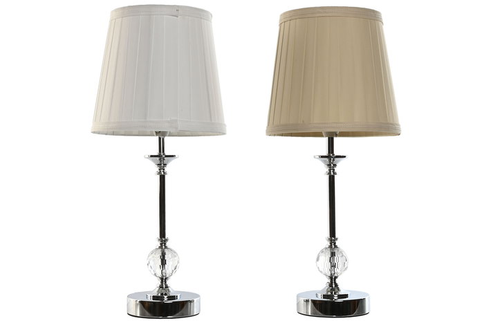 DKD Home Decor Lámpara de Sobremesa Tradicional, Blanco o Beige, Incluye Bombilla E14, 20 x 46 x 20 cm, 2 Unidades DKD Home Decor Lámpara de Sobremesa Tradicional, Blanco o Beige, Incluye Bombilla E14, 20 x 46 x 20 cm, 2 Unidades