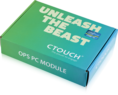 CTOUCH OPS Intel Core i3-8145U 8GB RAM 128GB SSD Windows 10 IoT Enterprise Negro