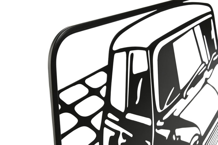 DKD Home Decor Decoración de Pared de Metal Coche Negro Surtido de 2