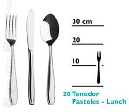 Cruz de Malta Tenedor Pastel 170 mm - Cubertería de Acero Inoxidable 18/10 con Acabado Pulido Extra (Set de 12)