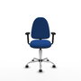PIQUERAS Y CRESPO Silla de oficina Aýna Azul con Brazos 2D