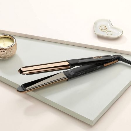 Plancha para el Pelo BaByliss Pure Metal ST481E/ Negra y Oro Rosa