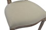 DKD Home Decor Silla Versailles Beige Rubberwood y Lino 44 cm largo x 96 cm alto x 50 cm ancho, Incluye Medallón y Asiento a 50 cm (2 Unidades)