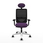 PIQUERAS Y CRESPO Silla de oficina Zulema con mecanismo Sincro, Morado y Negro