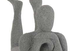 DKD Home Decor Figura Persona Resina Gris 39 x 20.8 x 13.5 cm