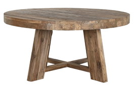DKD Home Decor Mesa de Comedor Redonda de Teca Reciclada 160x160x78