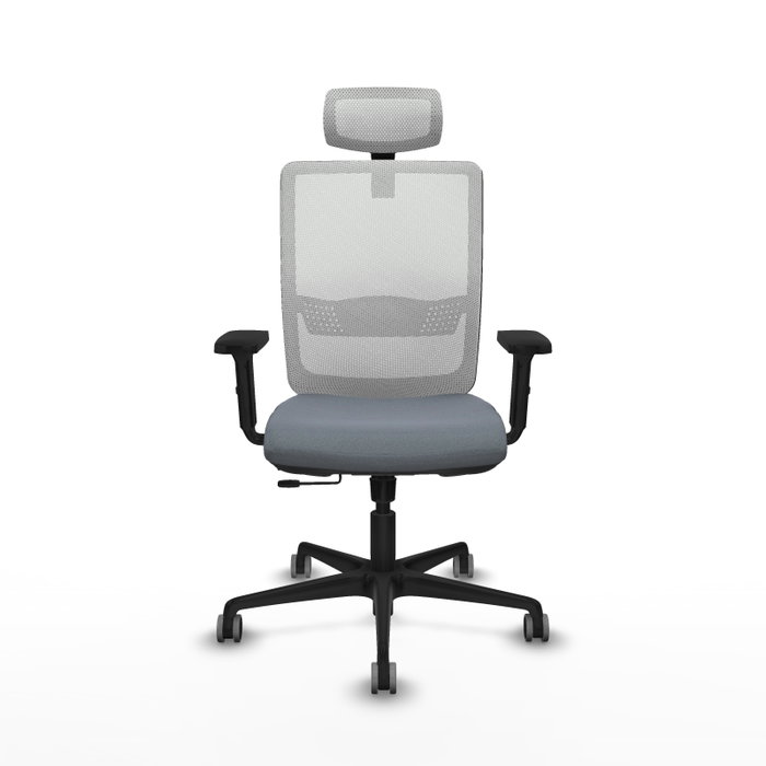 PIQUERAS Y CRESPO Silla de oficina Haches con mecanismo Sincro/Traslack, Gris y Blanco PIQUERAS Y CRESPO Silla de oficina Haches con mecanismo Sincro/Traslack, Gris y Blanco