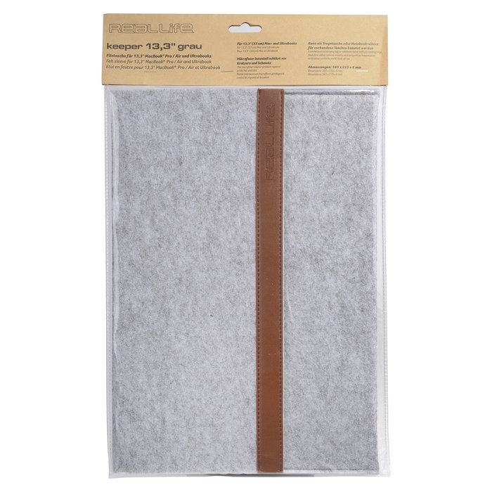 Ultron NB Tasche RealLife keeper Funda para portátil de 13,3" (33cm) de fieltro Gris Resistente a rayones