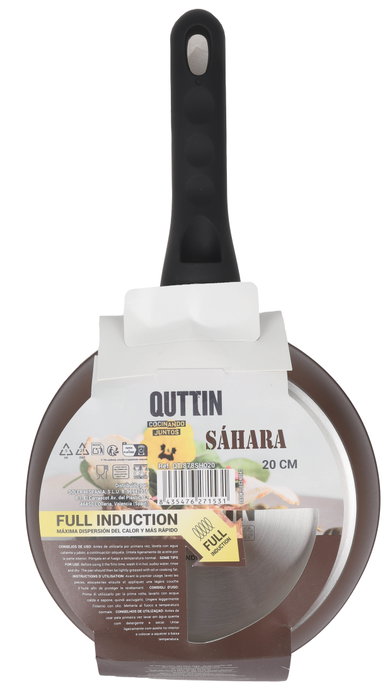 Quttin Sarten de Aluminio Forjado 20 cm con Mango Soft Full (6 Unidades)