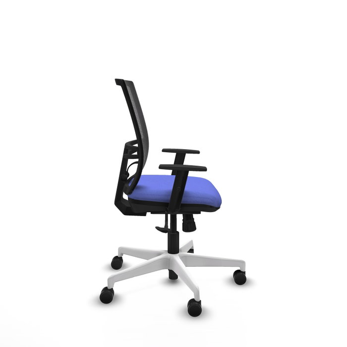 PIQUERAS Y CRESPO Silla de oficina Yunquera con mecanismo Sincro, Azul claro y Negro