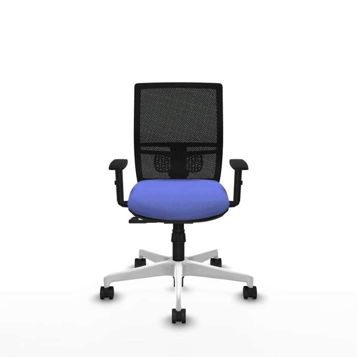 PIQUERAS Y CRESPO Silla de oficina Yunquera con mecanismo Sincro, Azul claro y Negro