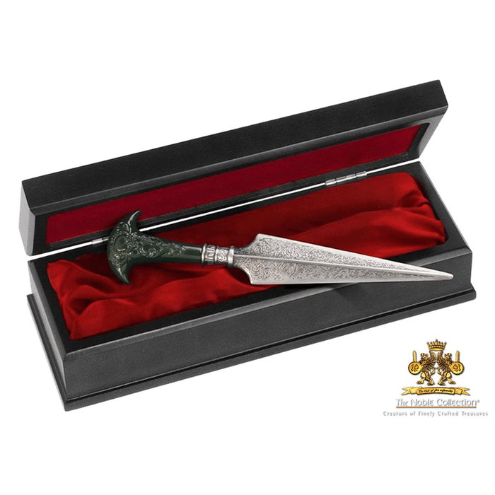 The Noble Collection Réplica Daga Bellatrix Lastrange Harry Potter Metal 19cm Caja Madera Coleccionista