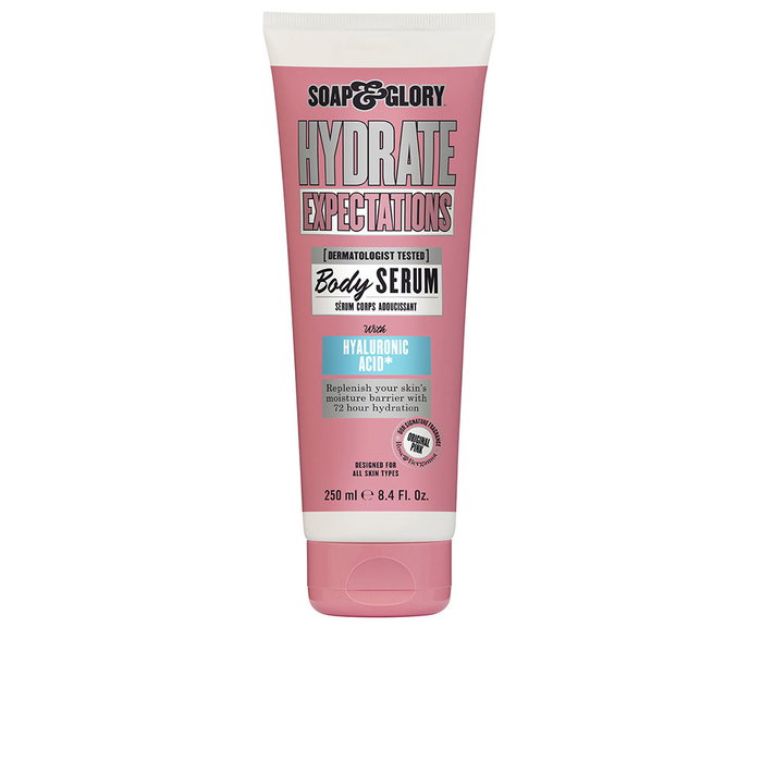 Soap & Glory Serum Corporal Hydrate Expectations, Hidratación Intensa 72 Horas con Ácido Hialurónico, Original Pink, 250 ml Soap & Glory Serum Corporal Hydrate Expectations, Hidratación Intensa 72 Horas con Ácido Hialurónico, Original Pink, 250 ml