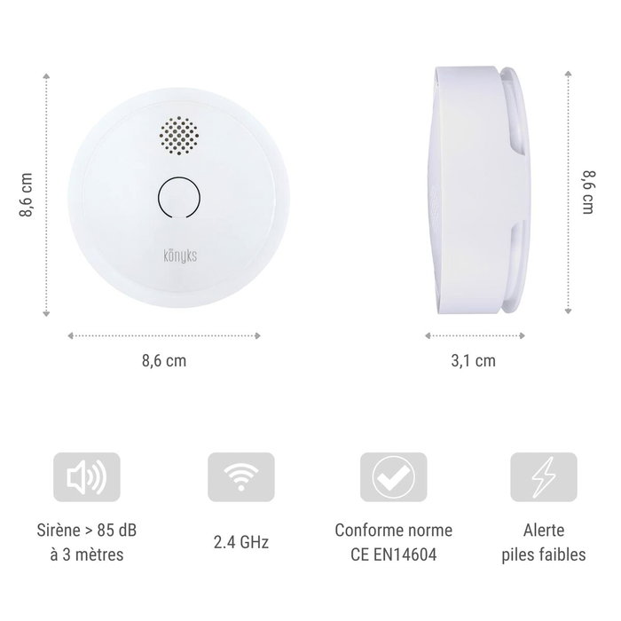 Konyks FireSafe 2 Detector de humo conectado con notificaciones