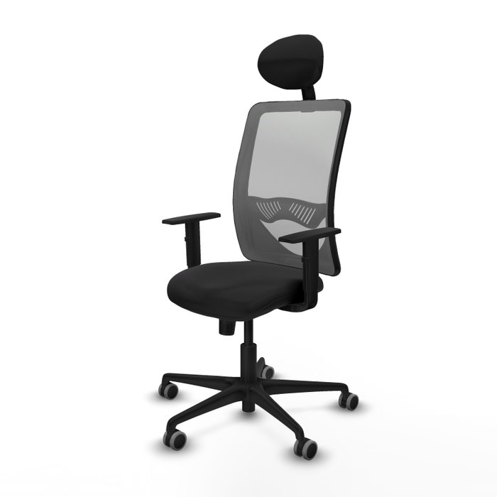 PIQUERAS Y CRESPO Silla de oficina Zulema con mecanismo Sincro, Negro y Gris
