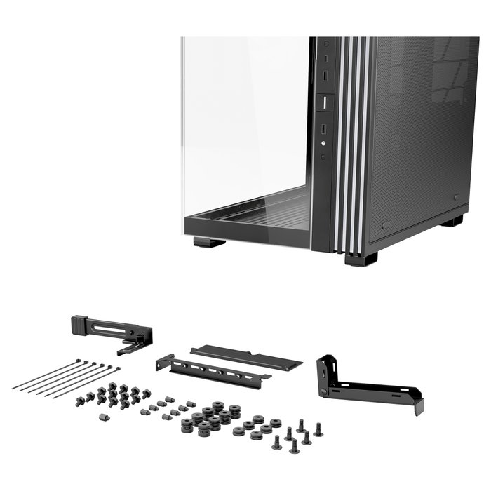 Be Quiet! Light Base 600 DX Caja PC Gaming Midi Tower Negro - Ventana Lateral, Iluminación RGB frontal, Soporte para ATX, 7 Ranuras, 40 cm VGA, 3x 120/140 mm Ventiladores
