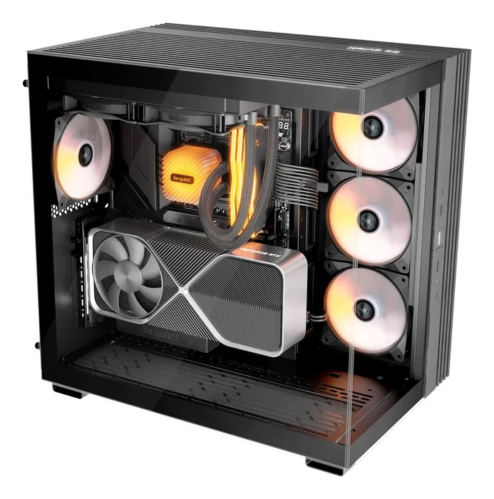 Be quiet! Light Base 600 DX Torre PC Gaming Negro ATX con Ventana Lateral, Iluminación RGB Frontal, Filtros Anti-Polvo, Soporte para 3 Ventiladores y USB Tipo-C
